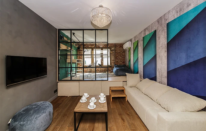 Перегородки для зонирования комнаты или квартиры